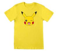 Unisex Erwachsene Pikachu Gesicht T-Shirt (Gelb)