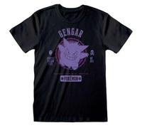 Unisex Erwachsenen Gengar Collegeprint T-Shirt (Schwarz)