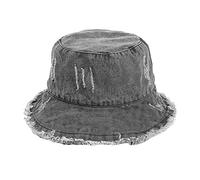 Unisex Fischerhut Bucket Hat Old Look Fischerhut Washed Anglerhut Große Vintage Bucket Hats Sonnenhut Sommerhut Eimerhut Schwarz Für Unisex Sonnenhut Buckethut Fischerhut (Grey #1, One Size)