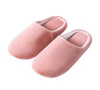 Unisex Gästepantoffeln - Plüsch Pantoffeln Rutschfeste Winter Warm Badeschuhe Flauschige Schlappen Damen Retro-Mode Filz Hausschlappen Antirutsch-Sohle Mehrfarbig Memory Foam Plüsch Hausschuhe