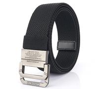 Unisex-Gürtel Aus Segeltuch Mit Doppelter D-Ring-Schnalle - Verstellbarer Geflochtener Gurtbandgürtel Für Männer Und Frauen,Lochloser Gürtel,Geeignet Für Freizeit Und Reisen,120 Cm Für Taillen