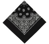 Unisex Halstuch Bandana für Damen und Herren Stirnband, Kopfband, Black, One Size