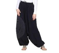 Unisex Haremshose Winter Fleecehose Goa Pluderhose ALADINHOSE Lang Herren