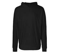 Neutral® Leichter Herren Unisex College Hoodie Hoody Kapuzenpullover Kapuzenpulli Schwarz L