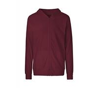 Unisex Jersey Hoodie with Zip, Größe:M, Farbe:Bordeaux