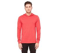 Unisex Jersey Long-Sleeve Hoodie HEATHER RED M