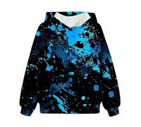 Unisex Kinder Hoodie 3D Lustig Druck Kapuzenpullover Langarm Pullover Hoodies Sweatshirt für Jungen Mädchen mit Tasche