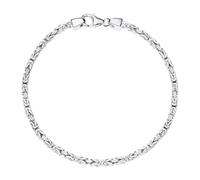 Unisex Königsarmband aus 925 Sterlingsilber 2,5mm rhodiniert von JEWLIX 23cm