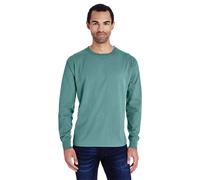 Unisex-Langarm-T-Shirt mit st ckgef rbtem Muster Schwarz S (D0102H7KYSX)