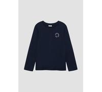 Unisex Longsleeve aus Baumwolle mit kleinem Print-Detail 92/98 blau 2160642.5952.92_98