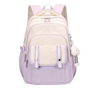Unisex Nylon Laptop Rucksack Daypack Mehrere Fächer und Stilvolle Optik, Purpur, Bohemian-Stil
