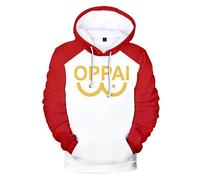 Unisex Saitama Hoodie Anime Saitama Cosplay Kostüm Pullover Oversized Genos Figur Gedruckt Langarm Kapuzenpullover Sweatshirt, Typ 4, M