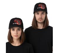 Unisex Schirm-Mütze mit "My Chemical Romance" Schriftzug Schirm-Beanie Freizeit-Mütze KC1012411MCR Schwarz/Rot