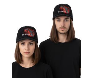 Unisex Schirm-Mütze mit "My Chemical Romance" Schriftzug Schirm-Beanie Freizeit-Mütze KC1012411MCR Schwarz/Rot