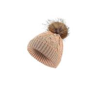 Unisex Slouchy Pom Pom Mütze Winter Warme Strick-Skimütze -NMAOV (Pink)