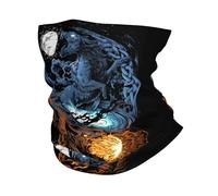 Unisex Wikinger Vintage Odin Wolf Nahtloser Halswärmer Bandana - Nordische Mythologie Fenrir 3D Druck Sturmhaube Halsrohr - Sommer Outdoor Sport Atmungsaktives Tragbares Kopftuch