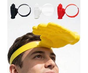Unisex witzige handförmige Sonnenblende Stirnband Neuheit Facepalm Sonnenhut Hände-freie Sonnenschutz Kappe UV-Schutz kreative Kopfbedeckung für Somme
