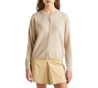 United Colors of Benetton Damen Maglia Coreana M/L 1002d501u Strickjacke, beige, L