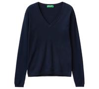 United Colors of Benetton Damen Maglia SCOLLO V M/L 1091D4625 Pullover, Blu Scuro 016, M