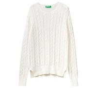 United Colors of Benetton Damen Maschenweite G/C M/L 1594E101o Pullover, Weiß 074, M