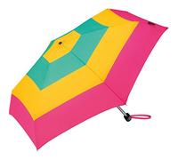 United Colors of Benetton Damen Taschenschirm Handöffner Block Stripes Gelb-Grün-Pink