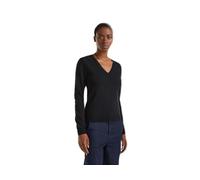 United Colors of Benetton Damen Trikot V-Ausschnitt M/L 1002D4488 Pullover, Schwarz 100, L