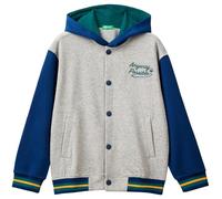 United Colors of Benetton Kinder und Jugendliche Jacke C/CAPP M/L 32n4C503V Strickjacke, grau, 130 cm