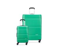 United Colors of Benetton Now Hartschalengepäck mit Spinnrollen, Grün, Checked-Large 27 Inch, Jetzt! Hartschalengepäck mit Spinnrädern