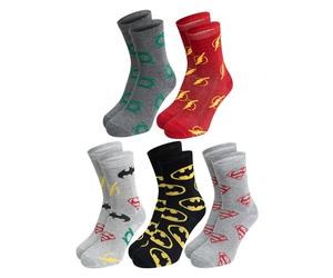 United Labels 5 Paar DC Comics Justice League Socken für Herren, 40-45, Herrensocken, Männer Strümpfe