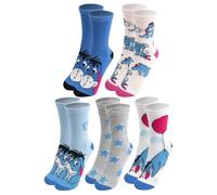 United Labels 5 Paar Disney I-Aah Esel Socken für Damen, blau, 38-43, Damensocken, Frauen Strümpfe