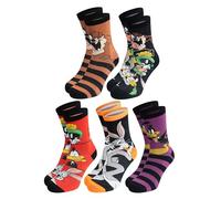 United Labels 5 Paar Looney Tunes Socken für Herren, bunt, 40-45, Herrensocken Bugs Bunny, Daffy Duck und Co., Männer Strümpfe