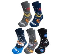 United Labels 5 Paar NASA Socken für Herren, bunt, 40-45, Herrensocken, Männer Strümpfe