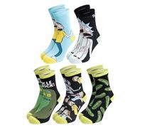 United Labels 5 Paar Rick and Morty Socken für Herren, bunt, 40-45, Herrensocken, Männer Strümpfe