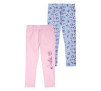 United Labels Barbie Leggings für Mädchen Kinder Leggins Hose Mädchenhose Sporthose Blau/Rosa (2er Pack) (DE/NL/SE/PL, Numerisch, 122, 128, Regular, Blau/Rosa)