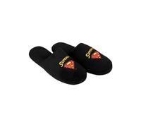 United Labels DC Comics Superman Hausschuhe für Herren - Slipper Puschen Schlappen Pantoffeln Schwarz (Schwarz, EU Schuhgrößensystem, Erwachsene, Herren, Numerisch (von/bis), M, 42, 43)