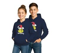 United Labels Der Grinch Hoodie für Kinder, Dunkelblau, Feelin Grinchy, 146/152, Winter Pullover mit Kapuze, Kapuzenpullover Unisex für Jungs und Mädchen