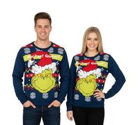 United Labels Der Grinch Weihnachtspullover für Herren und Damen, Blau, Who Me Grinchy, M, Winter Strickpullover, Pullover Unisex