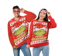 United Labels Der Grinch Weihnachtspullover für Herren und Damen, Rot, Merry Grinchmas, XXL, Winter Strickpullover, Pullover Unisex