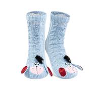 United Labels Disney I-Aah Kuschelsocken für Damen, Blau, OneSize 38-43, flauschige Stoppersocken mit Sherpa Futter, warme Socken, Hüttensocken