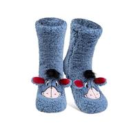 United Labels Disney I-Aah Kuschelsocken für Damen, Blau, OneSize 38-43, flauschige Stoppersocken mit Sherpa Futter, warme Socken, Hüttensocken