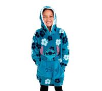 United Labels Disney Lilo & Stitch Oversize Hoodie Decke mit Ärmeln und Kapuze für Mädchen, Blau, Kuschelpullover Einheitsgröße, Flauschiger Deckenpullover