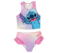United Labels Disney Lilo & Stitch Tankini für Mädchen mit Rüschen, Lila Rosa, 110/116, Zweiteiliger Badeanzug, Bademode Kinder