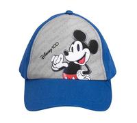 Disney Mickey Mouse Kappe für Jungen - Kinder Cap Basecap Baseballkappe Sonnenschutz verstellbar Blau/Grau