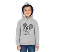Disney Mickey Mouse Hoodie für Jungen - Kinder Kapuzenpullover Pullover mit Kapuze Sweatshirt Grau (DE/NL/SE/PL, Numerisch, 134, 140, Regular, Grau)
