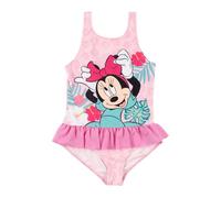 United Labels Disney Minnie Mouse Badeanzug für Mädchen mit Rüschen, Rosa, 134/140, Schwimmanzug Kinder, Bademode