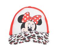 United Labels Disney Minnie Mouse Cap für Kinder, Weiß Rot, 52 cm, Basecap verstellbar, Kappe für Mädchen