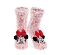 United Labels Disney Minnie Mouse Kuschelsocken für Damen, Rot, OneSize 38-43, flauschige Stoppersocken mit Sherpa Futter, warme Socken, Hüttensocken