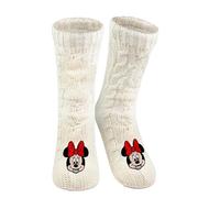 United Labels Disney Minnie Mouse Kuschelsocken für Damen, Weiß, 35-38, flauschige Stoppersocken, warme Socken, Hüttensocken