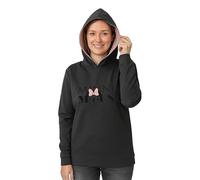 United Labels Disney Minnie Mouse Pullover mit Kapuze für Damen, Grau, XL, Hoodie, Sweatshirt aus Baumwolle, Kapuzenpullover