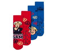 United Labels Feuerwehrmann Sam ABS Socken für Jungen - Kinder Stoppersocken antirutsch Söckchen Blau/Rot (2er Pack) (DE/NL/SE/PL, Numerisch, 23, 26, Regular, Blau/Rot)